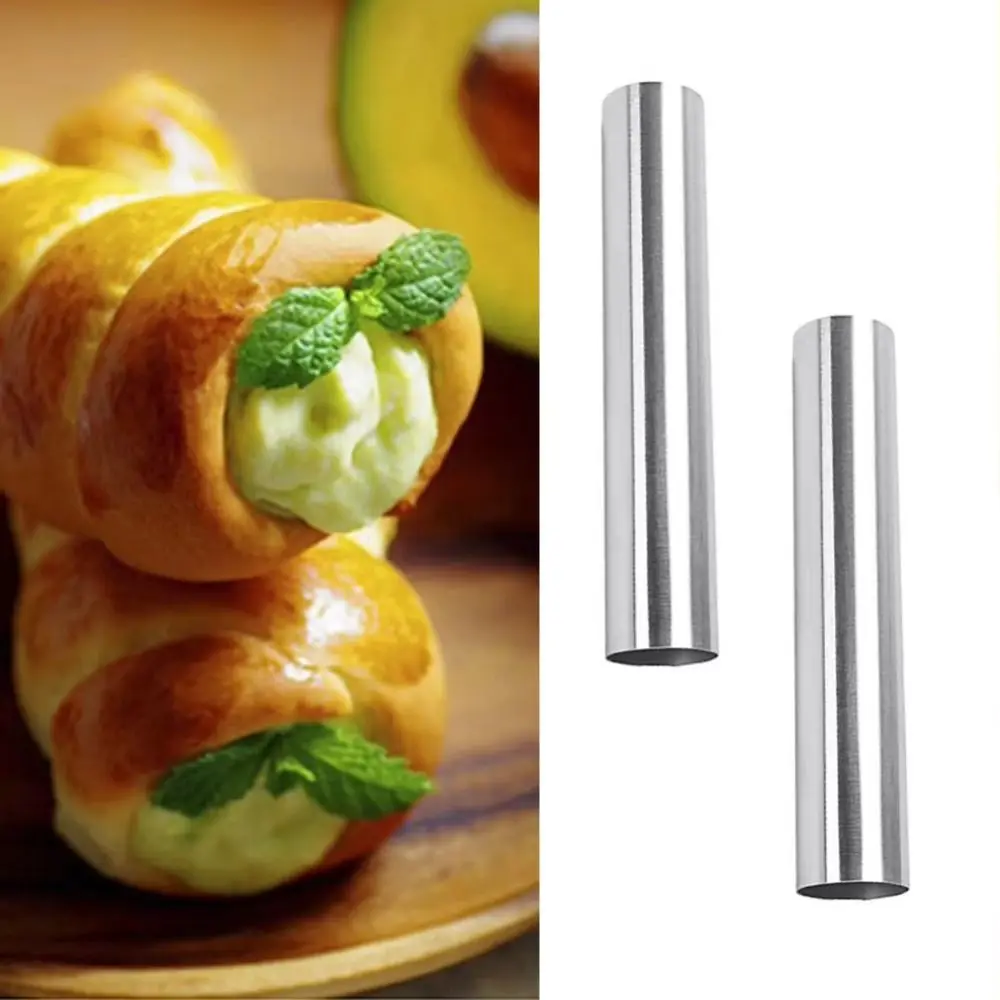 1/6Pcs DIY Horn Croissants Mold Cake Baking Moulds Cannoli Screw Tubes for Cake Bread Pastry Baking Mold Party Kitchen Tool