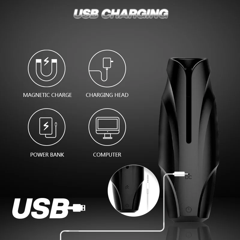 HESEKS Penis Trainer Male Masturbator Glans Massager Vibrator Ejaculation Stimulate Item Time Delay Sex Toys for Men