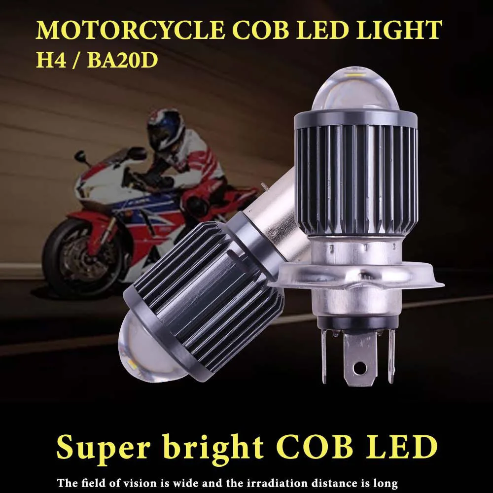 1 قطعة 10000LM H4 LED دراجة نارية المصباح H6 BA20D P15D Led CSP عدسة أبيض أصفر مرحبا لو شعاع دراجة نارية سكوتر تشغيل ضوء