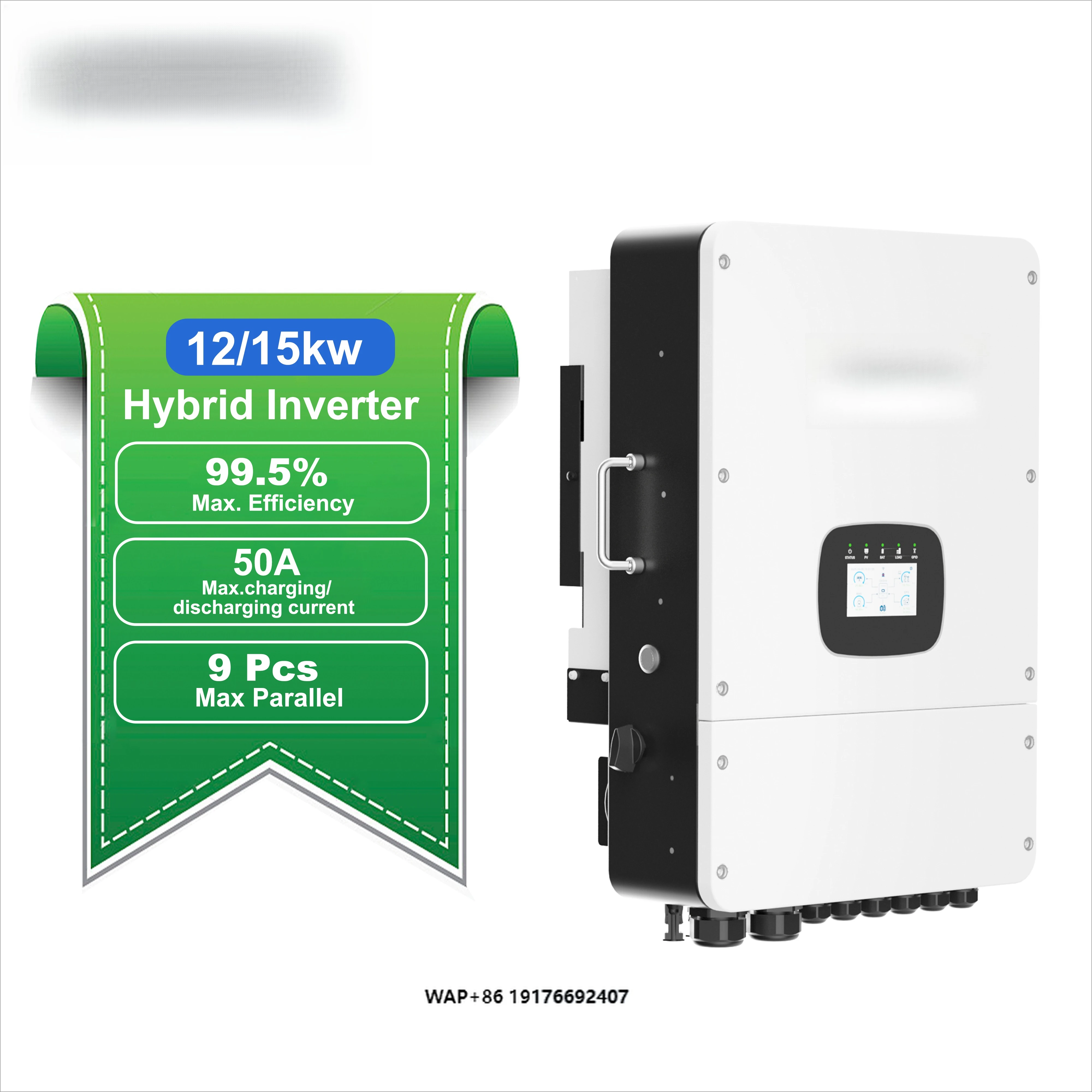 Factory Price 48V 12kw 15kw CE Certified Low Voltage Three-phase Hybrid Inverter Home Use DC to AC 220V Solar Power Inverter