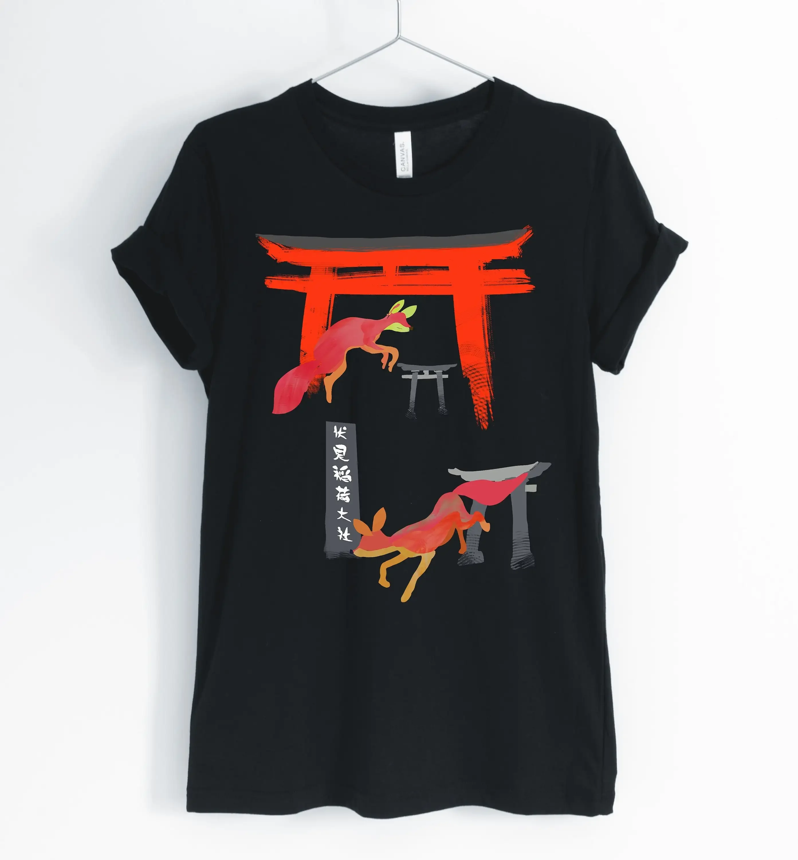 Fushimi Inari Santuario camiseta japonesa Kyoto turista Japón viaje mujeres