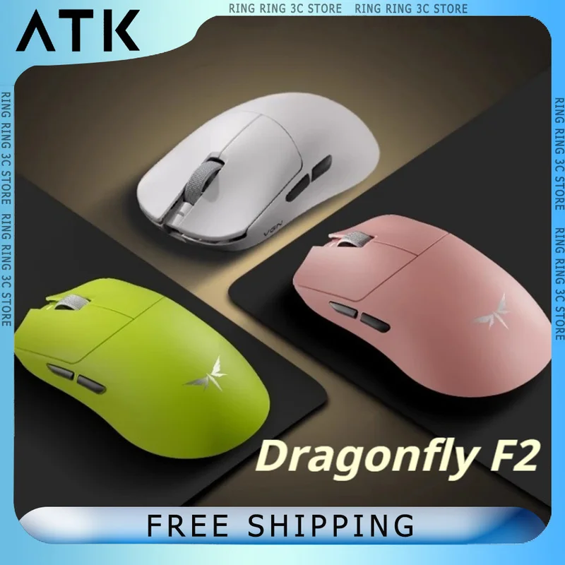 

Original ATK Dragonfly F2 Pro Max Gaming Mouse Wireless/Wired 8k Lightweight Ergonomics Long Battery Life Laptop Tri-mode Mouse