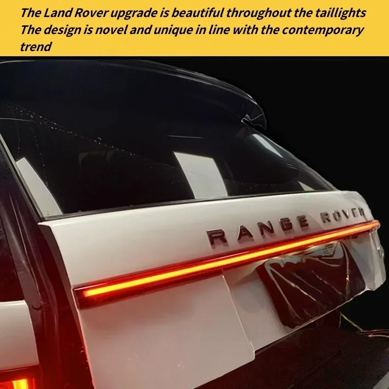 Suitable for Range Rover 13-22 through type tail lights, specially modified with high mounted brake light LED trunk light