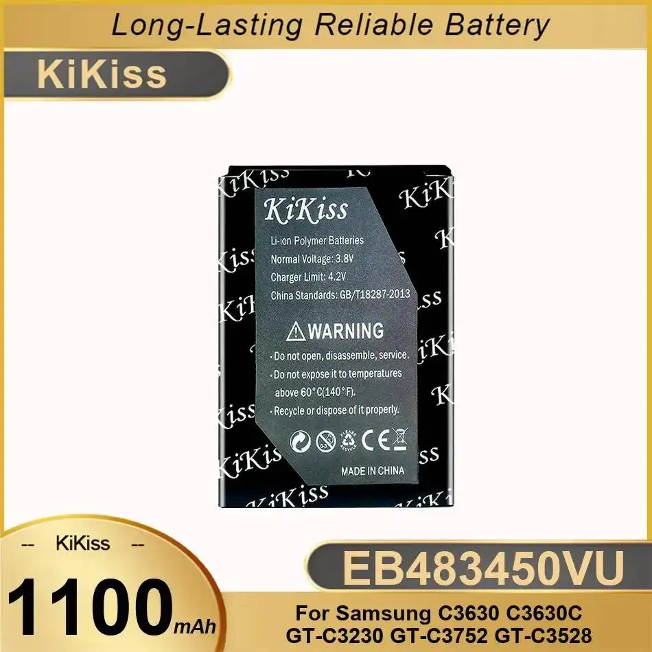 

1100Mah EB483450VU Mobile Phone Battery Reliable Power For Samsung C3630 C3630C GT-C3230 GT-C3752 GT-C3528
