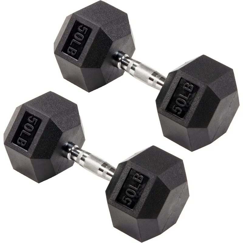 

Signature Fitness Premium Rubber Encased Hex Dumbbell