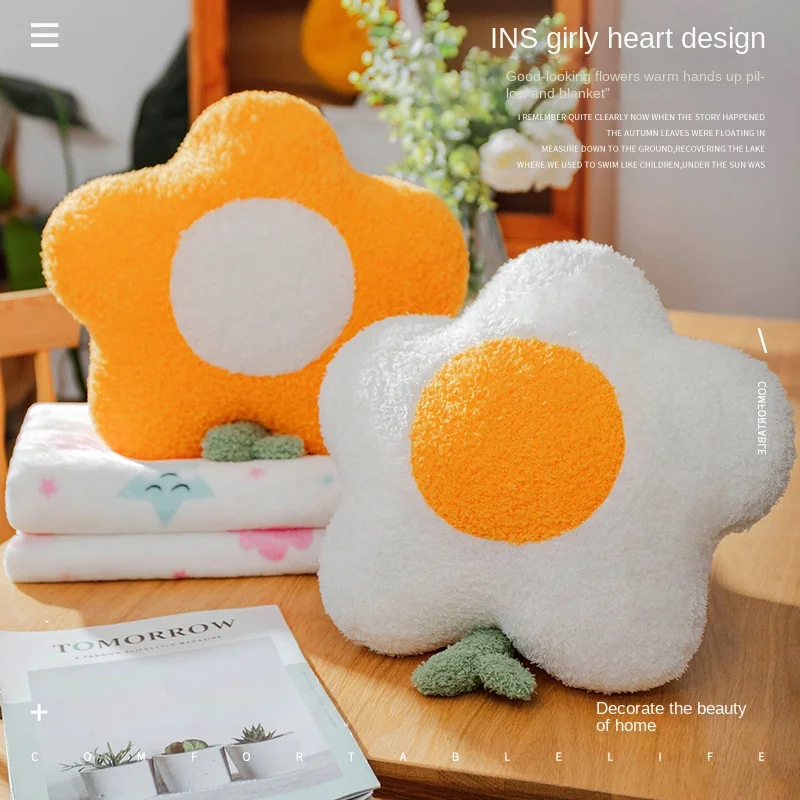 

Bubble Kiss Cute Flower Shape Seat Cushion Wool Plush Office Chair Stuffed Fluffy Pillow for Sofa Home Decor Waist Rest Cushion