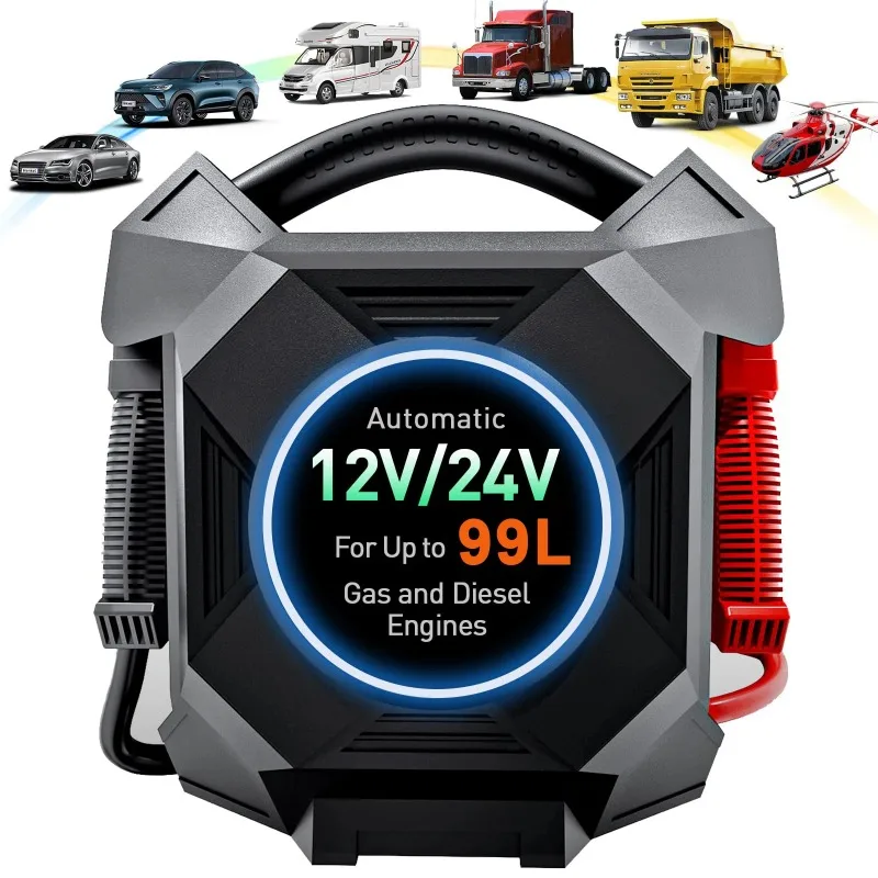 High Power Multi-function Jump Starter 12/24v with 30000A Peak Current Battery Booster Pack 12v 24v for Heavy Duty Semi Truck