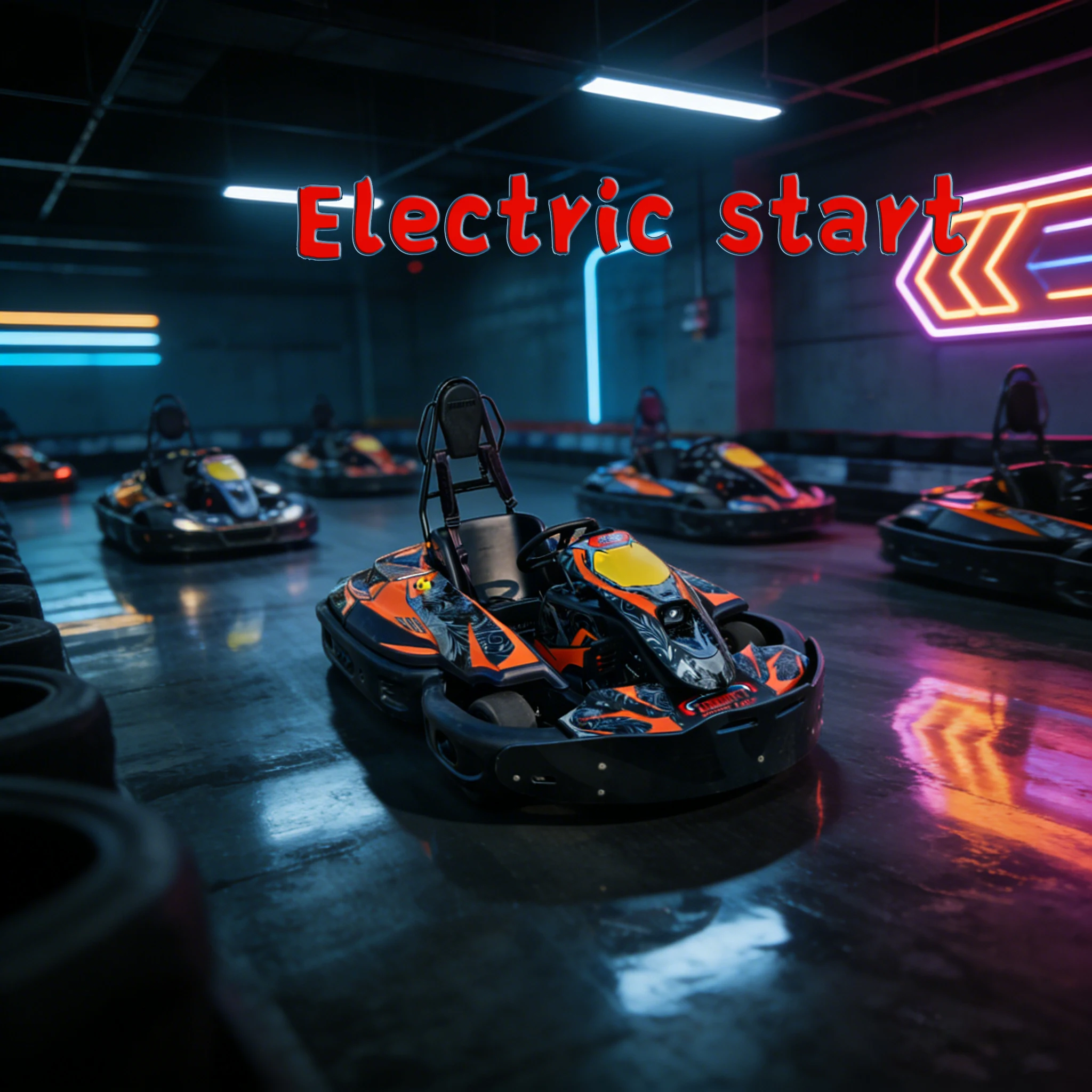 Hot Sale Amusement Electric Start Racing Adult Go Karts Petrol Adjustable Pedal Electric Start