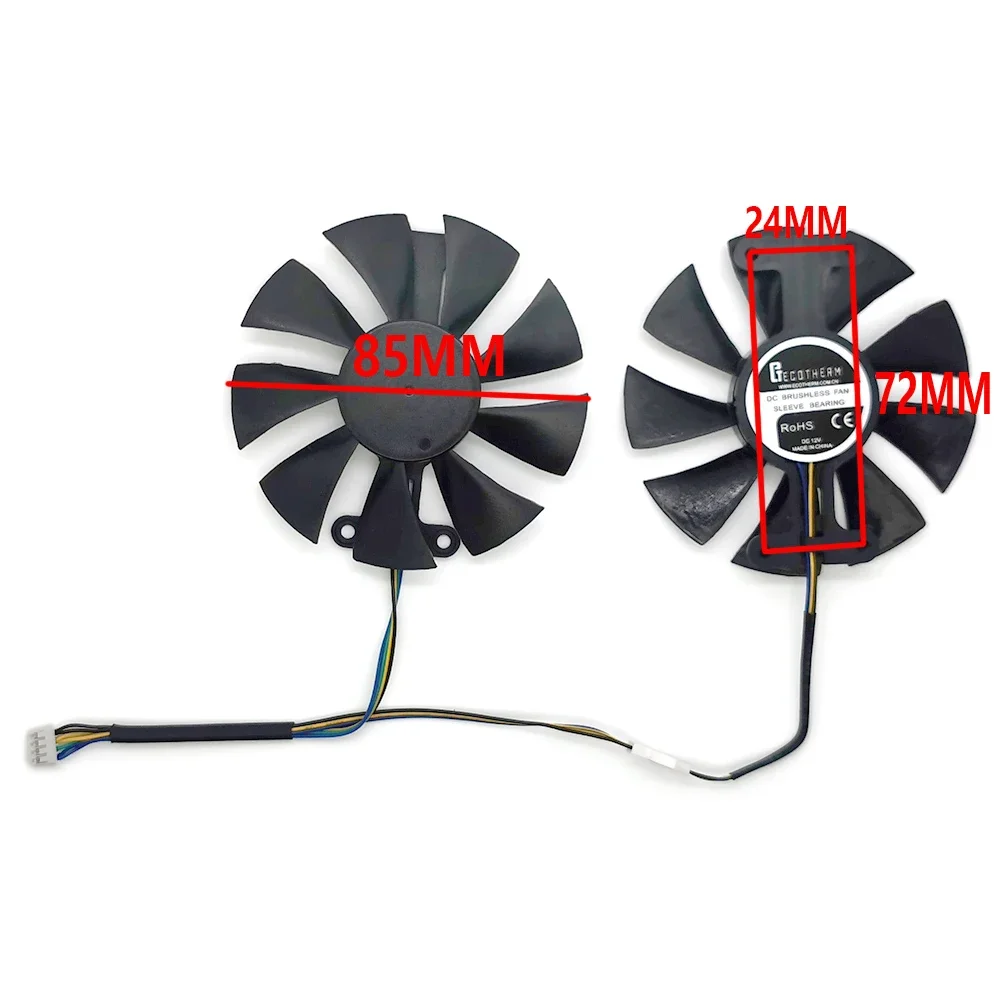 Red Devil RX470 RX480 RX580 GPU Cooler Cooling Fan For PowerColor Radeon Red Dragon AX RX 480 470 580 Video Cards As Replacement view 3