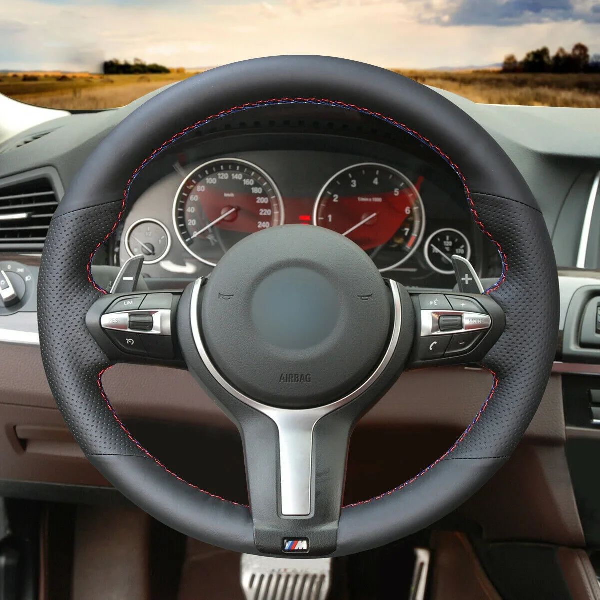 

Artificial leather Steering Wheel Cover For BMW F30 F34 F22 F23 F32 F33 F36 F10 Car Interior Accessories