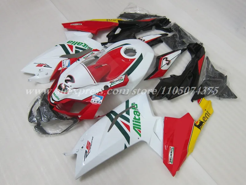 4Gifts Nuovo Kit Carene Moto in ABS Adatto per Aprilia RS125 2006 2007 2008 2009 2010 2011 Set Carrozzeria Numero Personalizzato 3