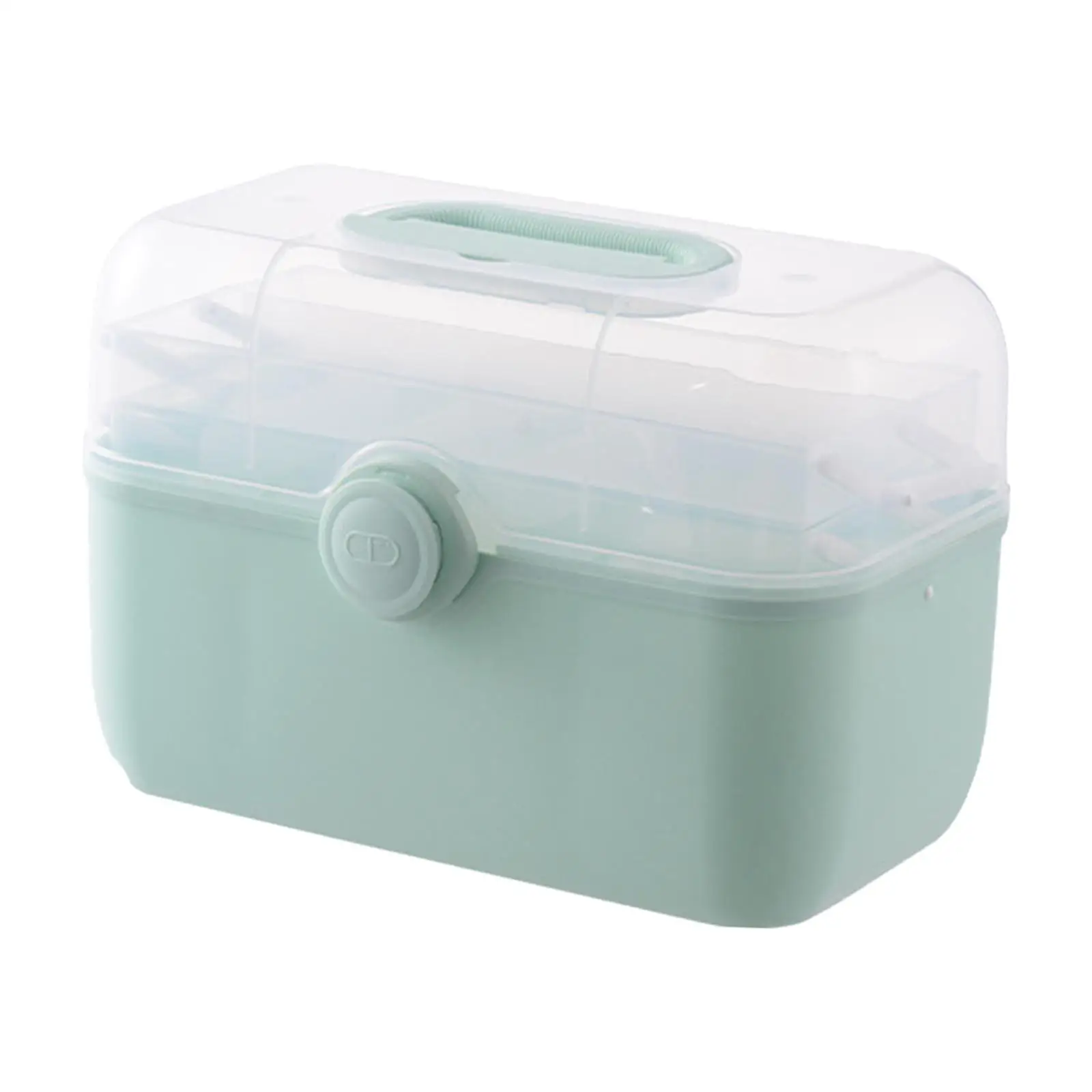 Medicine Storage Box Family Medicine Box Non Slip Handle Lockable 3 Layer for Home Workplace Outdoor Activities Emergency Car