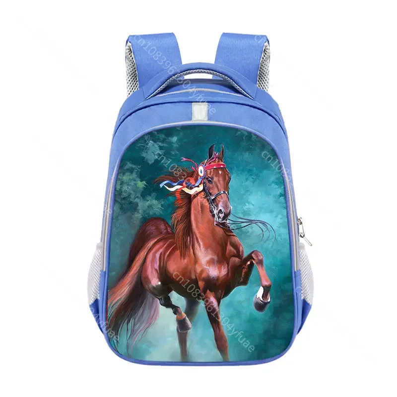 Large Children Animal Horse School Bag for Teenager Boys Girls Cool Pony Schoolbag for Kids Fashion Men's Travel Backbag