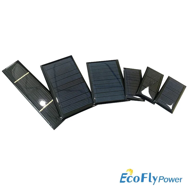 Mini 1PC 5V  Mono/Poly Solar Panel Epoxy Board 50mA 60mA  200mA 320mA  DIY Solar Cells for Battery Power Charger