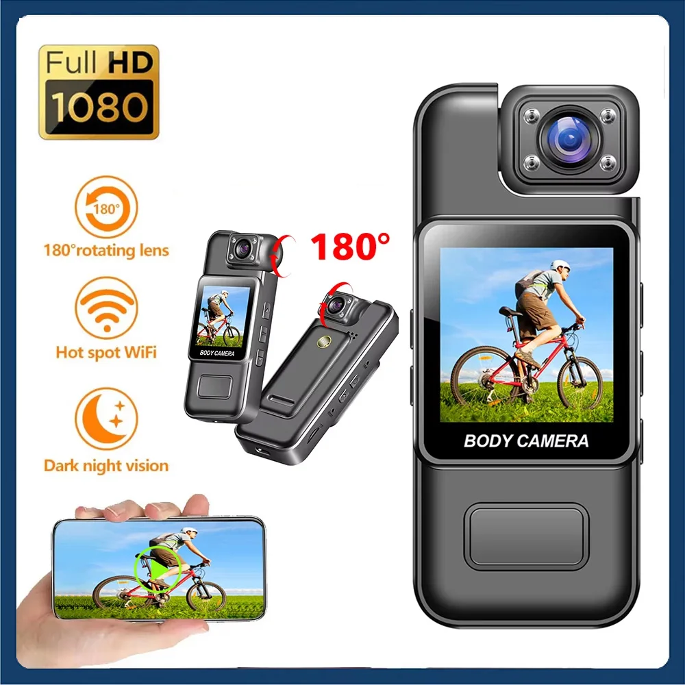 Ultra HD 1080P WiFi Mini Camera Portable Digital Video Recorder Police Body Cam Infrared Night Vision Sports DV Small Camcorder