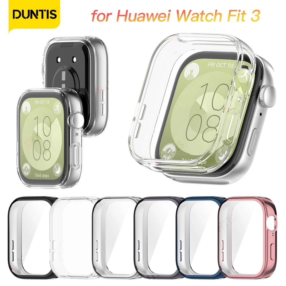 TPU Soft Case for Huawei Watch Fit 3 Ultra Light Slim Cover Case for Huawei Watch Fit3 Screen Protector Accessories