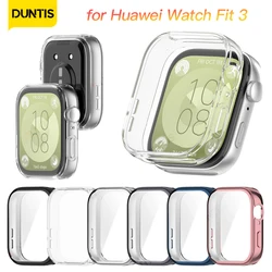 Funda suave de TPU para Huawei Watch Fit 3, funda delgada ultraligera para Huawei Watch Fit3, Protector de pantalla, accesorios