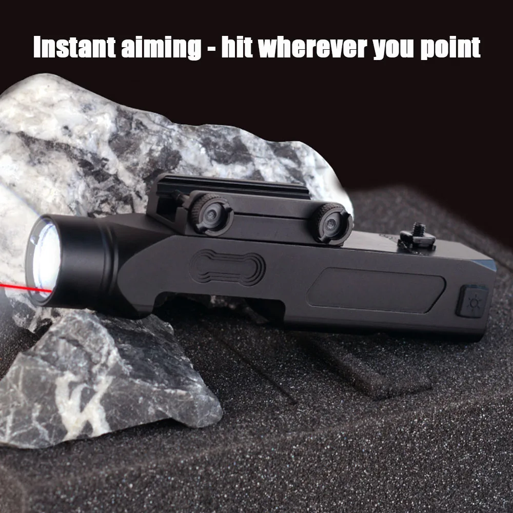 MLOK Green/red Laser Sight with 1000 Lumens Flashlight, Compatible with 20mm Picatinny Rail, Aluminum Tactical Rifle Beam