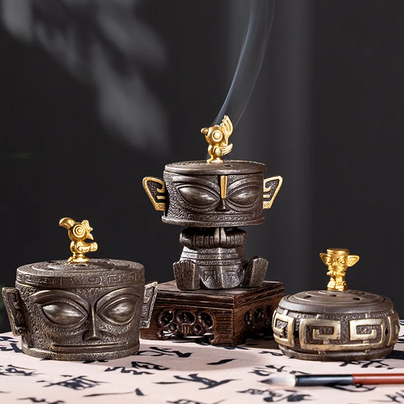 Sanxingdui Incense Burner Household Indoor Sandalwood Incense Burner Merchandise Incense Products Aromatherapy Zen Garden