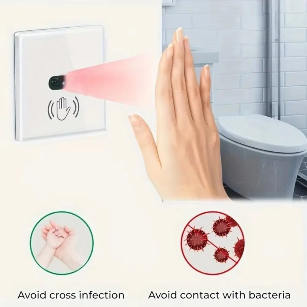 

Single Live Wire Hand Wave Switch Glass Screen Panel Infrared Sensor IR Sensor Switch Neutral Wire Intelligent Design