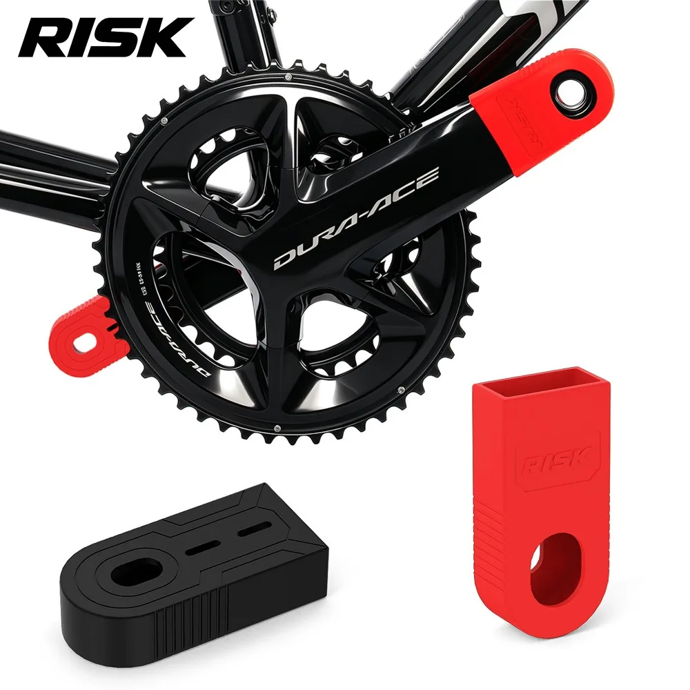 Protector de bielas RISK, cubierta protectora de silicona para el eje del pedal de bicicletas de montaña y de carretera, compatible con 105, UT, DA.