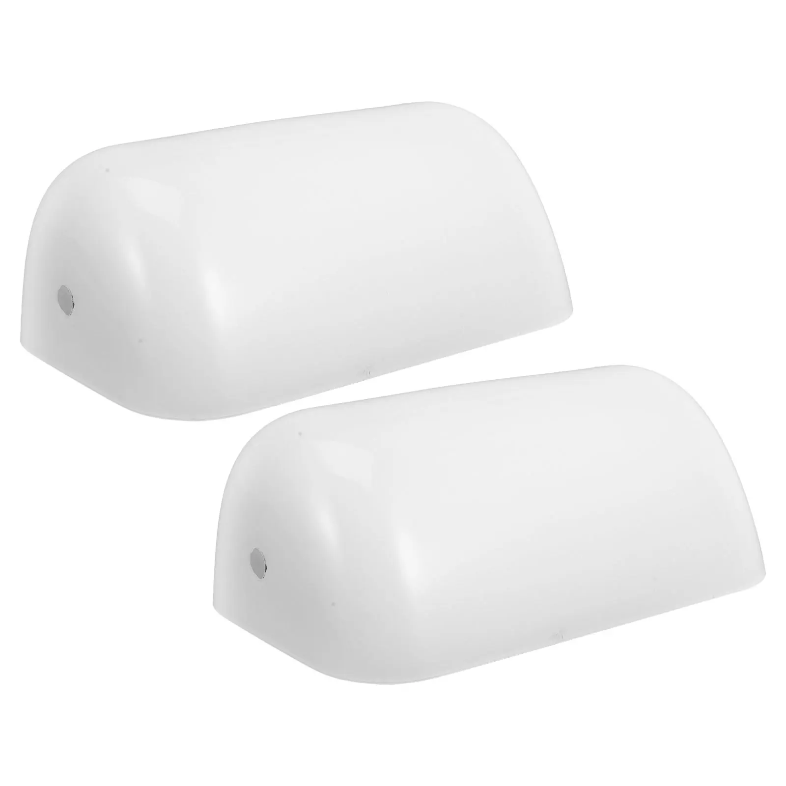 

2Pcs Vintage Glass Bankers Lamp Shade Frosted White Replacement for Desk Table Office Library Lighting Decorative Lampshade