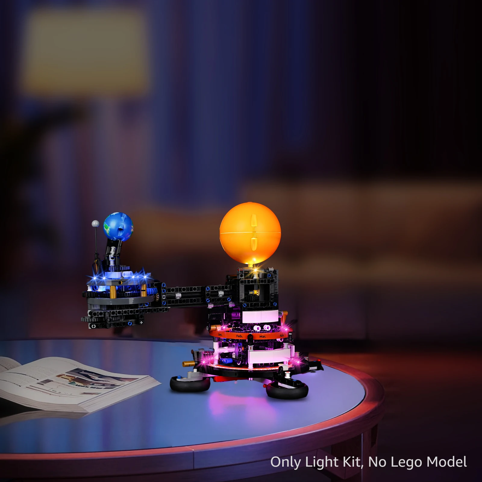 

No Model LED Lighting Set Suitable for LEGO Planet Earth and Moon in 42179 Building Blocks