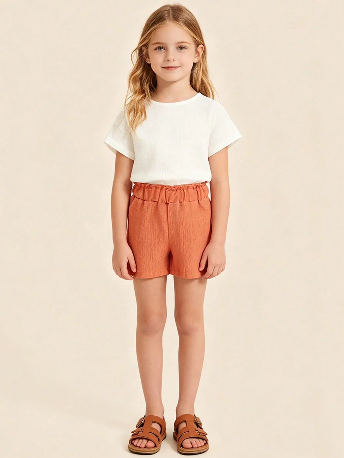 4-teiliges Set Mädchen-Bubble-Shorts, weiche und bequeme Shorts, die im Sommer kühlen und atmungsaktiv sind, für den täglichen Gebrauch von Mädchen. – Detail 13