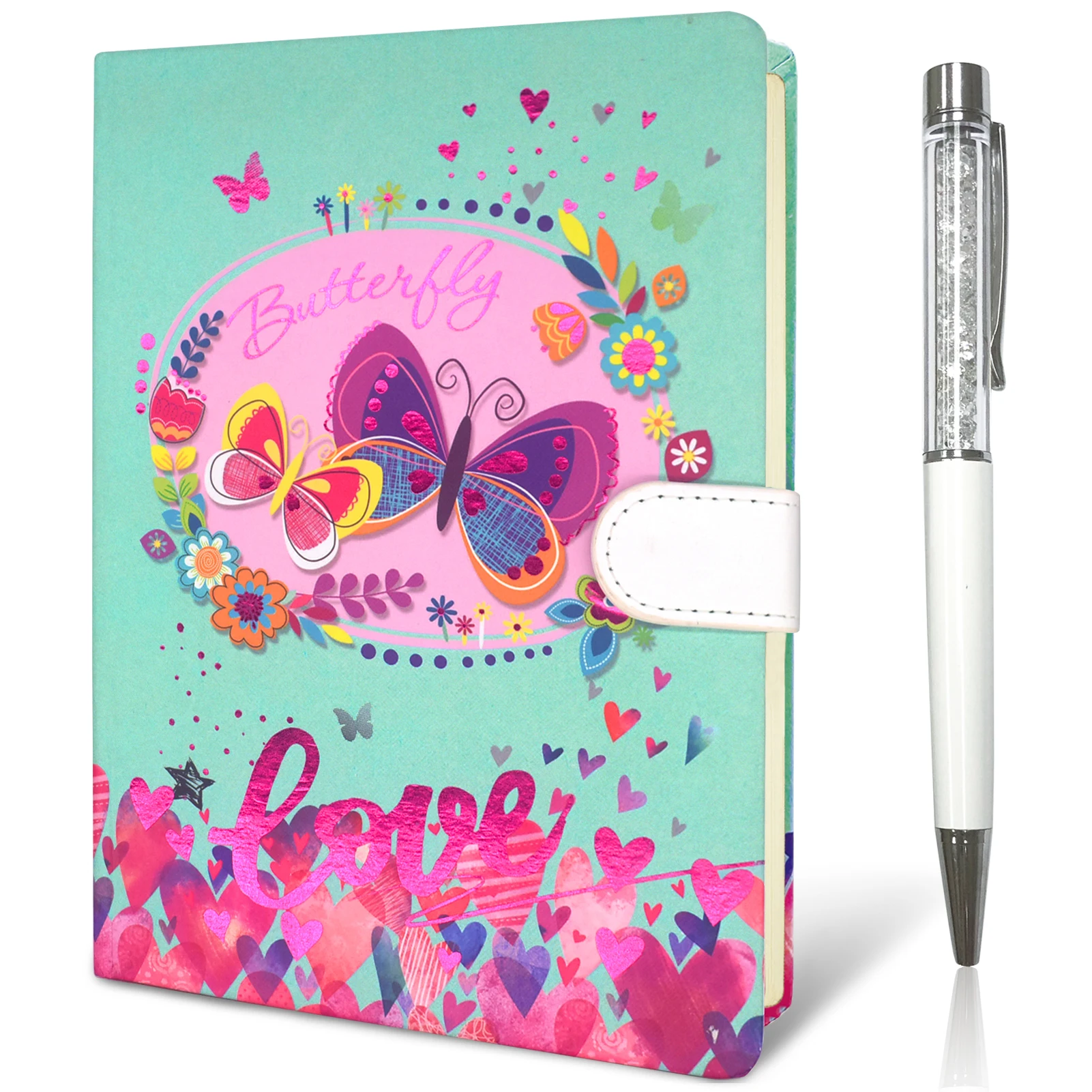 A5 Journal for Girls Set - Gift for Teen, Kids - Diary with Magnetic Closure, 192 Pages for writing, Hardcover Lined Notebook