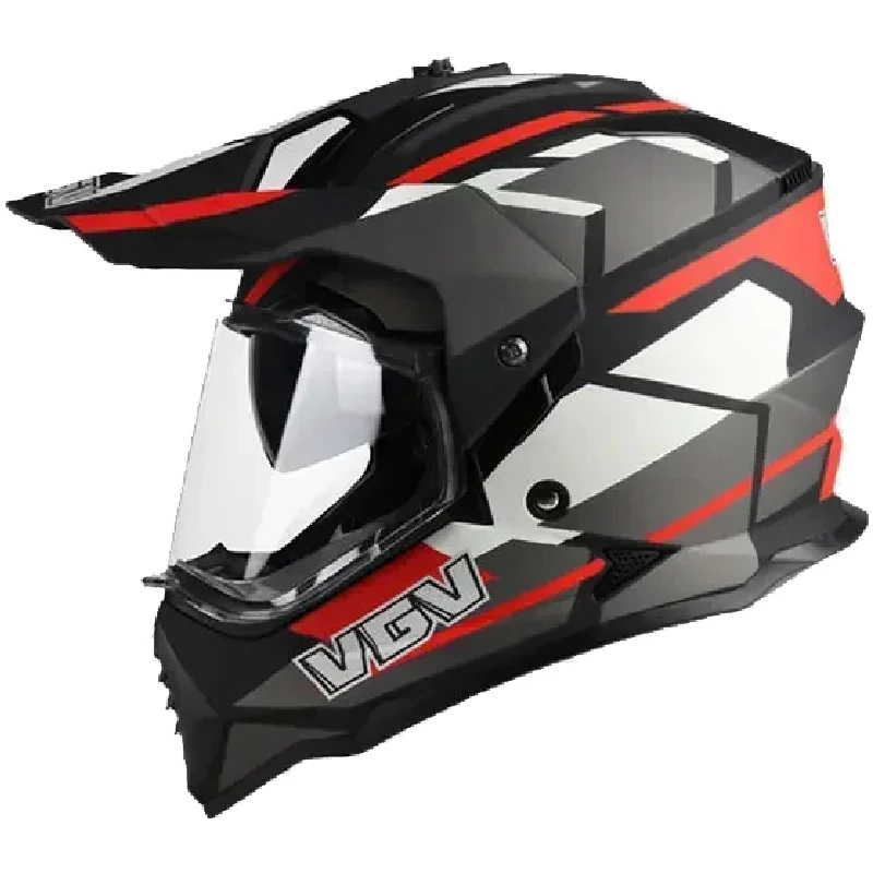 Motocycle Helmet MTB ATV Motocross Cascos Carbon Fiber Pattern Off-Road helmet Dual Lens Capacete Casco moto DOT Certification