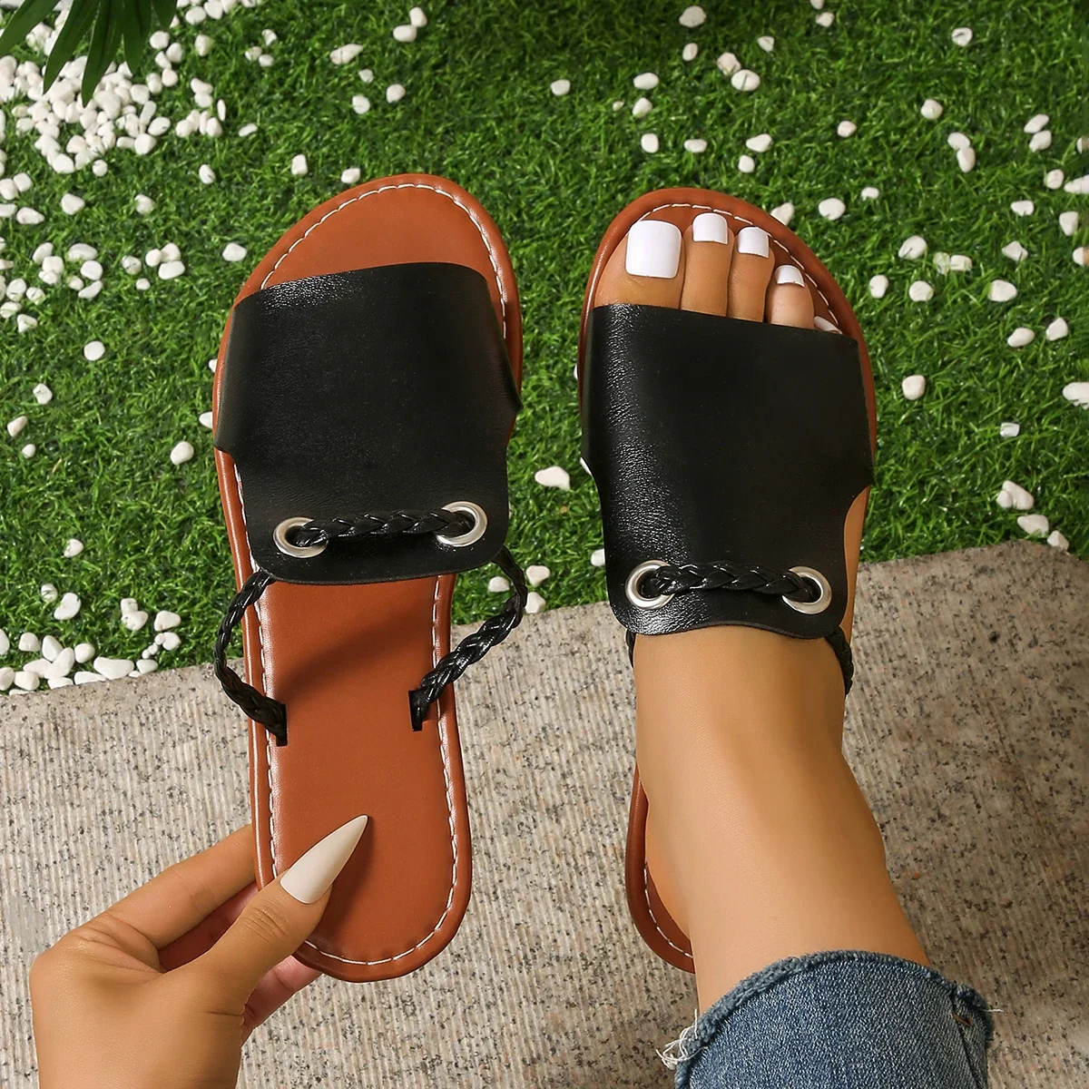 

Women Slippers Flats Casual Designer Sandals Beach Bohemian Slippers Slides Women Summer Woman Fashion Dress Home Shoes Women