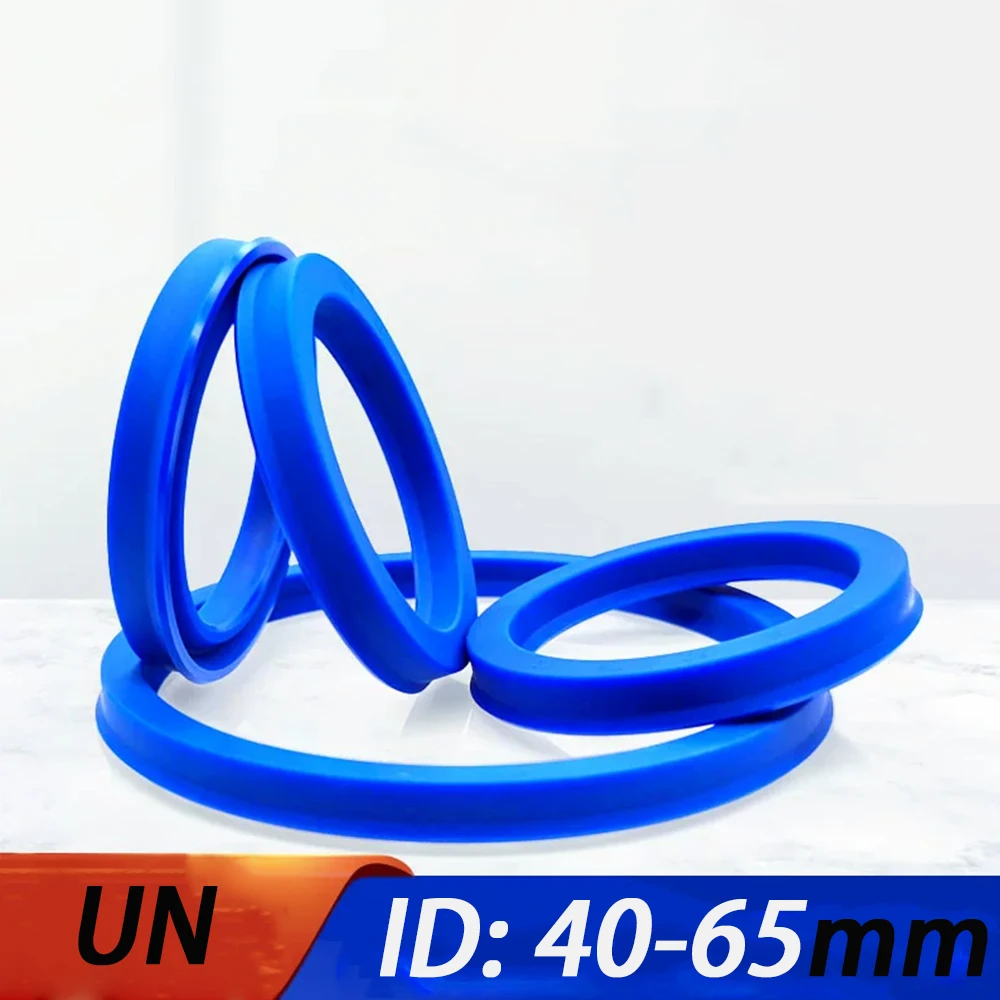 2 unidades de sello hidráulico UN ID 40/42-65mm para eje radial, de poliuretano (TPU) para eje de pistón y vástago de pistón, tipo copa en U de labio único, retén de aceite y junta tórica