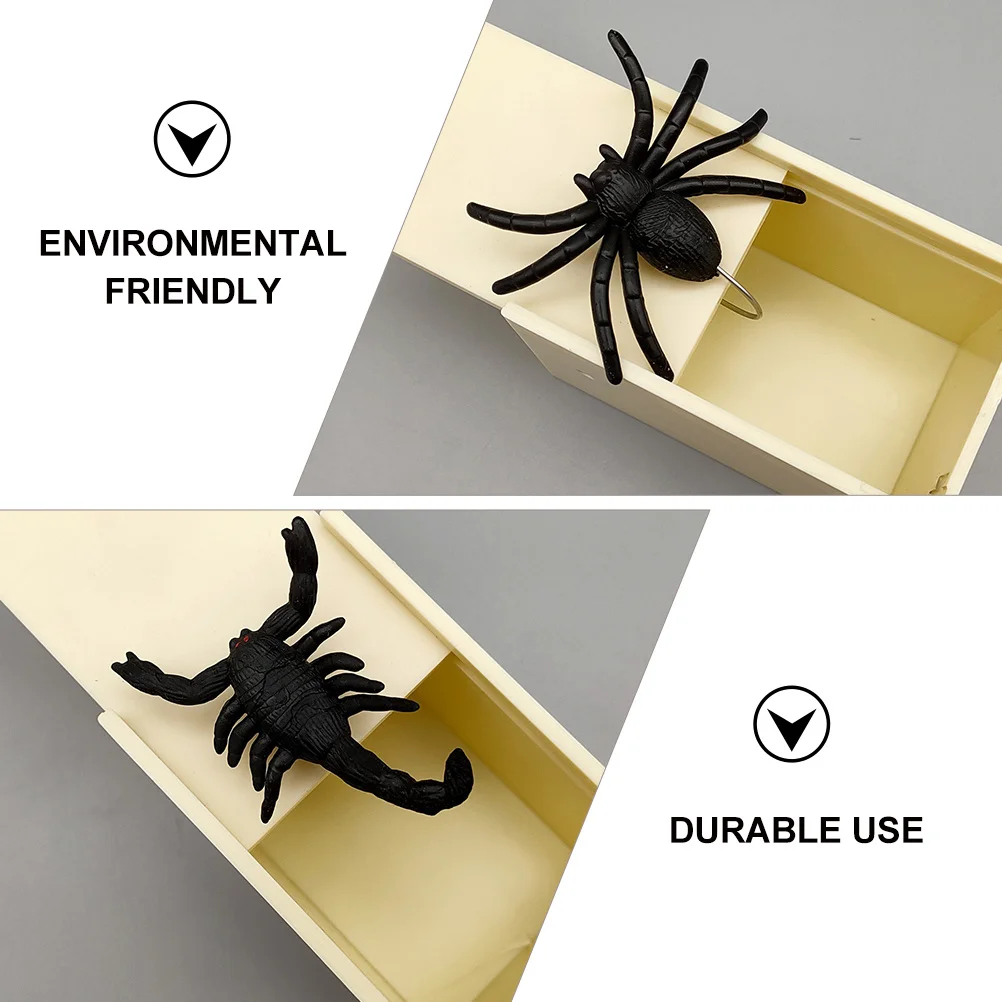 3Pcs Fake Spider Trick Box for Halloween Joke Scare Prank Fun Gag Gift Kids Adults Surprise Horror Novelty Item