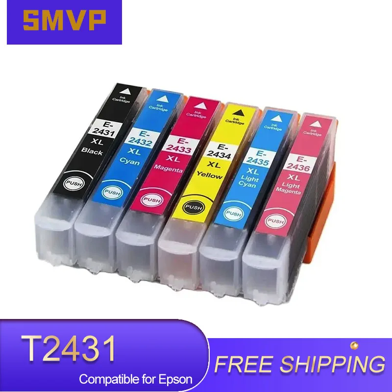 T2431 T2432 T2433 T2434 T2435 T2436 24XL Premium Color Compatible Ink Cartridge for Epson XP-860 XP-55 XP750Printer