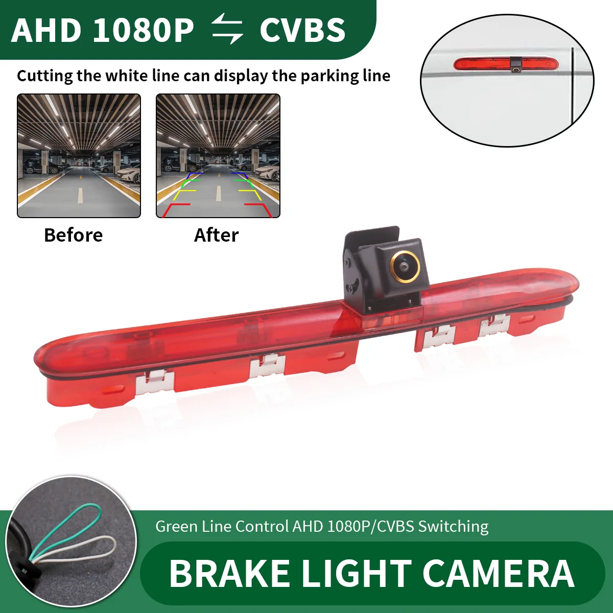 AHD 1080P Car Brake Light Camera For Peugeot Expert Traveller Citroen Dispatch(UK) Jumpy SpaceTourer Toyota Proace Opel Vivaro C