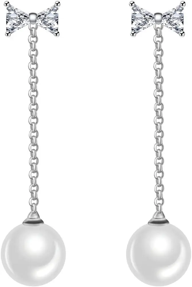

Silver Post Shell Pearl Drop Earrings Pearl Earrings For Women Nice processing