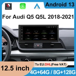 Qualcomm Android 13 Car Video DVD Players For AUDI Q5 Q5L 2018 - 2021 GPS Navigation Multimedia Radio Carplay Auto Stereo Screen