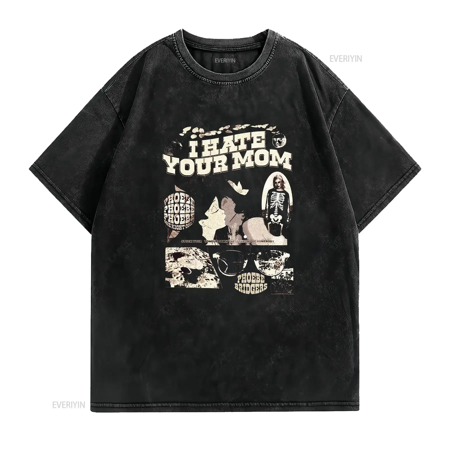 Phoebe Bridgers on Tour T Shirt I Hate Your Mom LLL249 vintage Washed Versatile designer clothes Casual Stylish Stretched