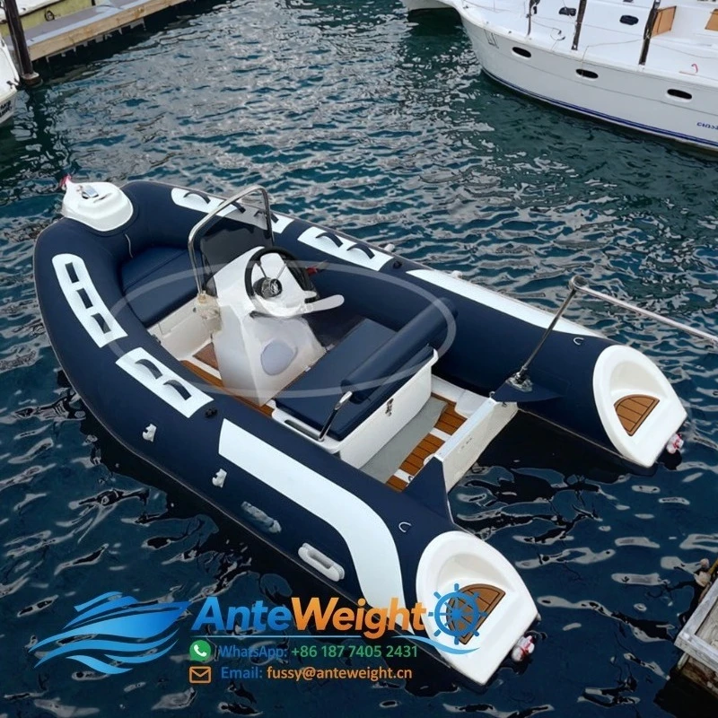 11ft Fiberglass Hard Hull Plastic Boat Fishing Small Dinghy Inflatable Boat 3.30m Pvc