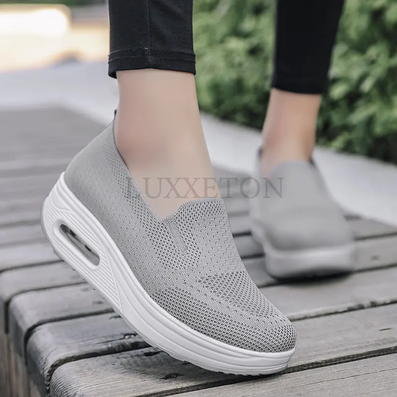 Women Shoes Comfort Increase Flats Shoes WomenWeave Breathable Casual Shoes Women Hollow Out Shoes Zapatos De Mujer