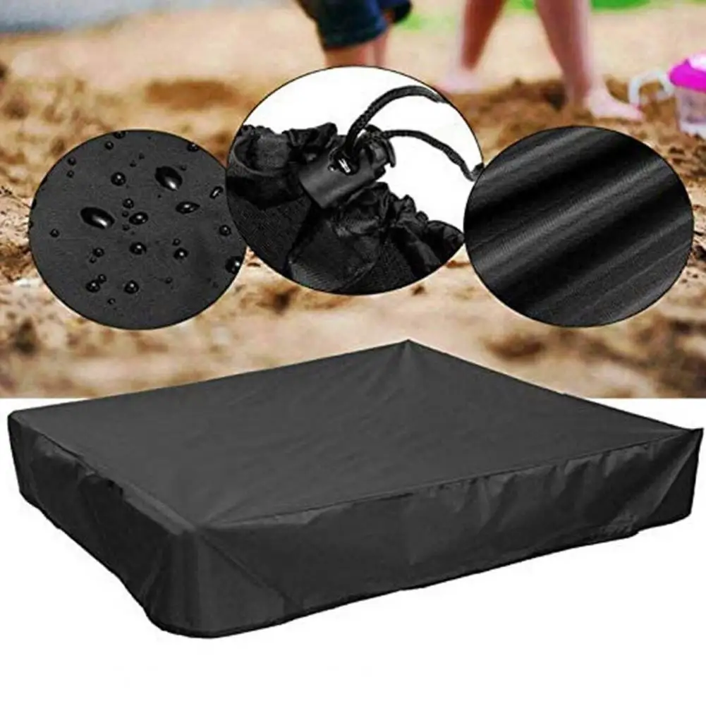 Sandbox Cover Lid Waterproof Foldable UV Resistant Dustproof Zipper Closure Beach Playing Sand Box Cloth Storage Bag