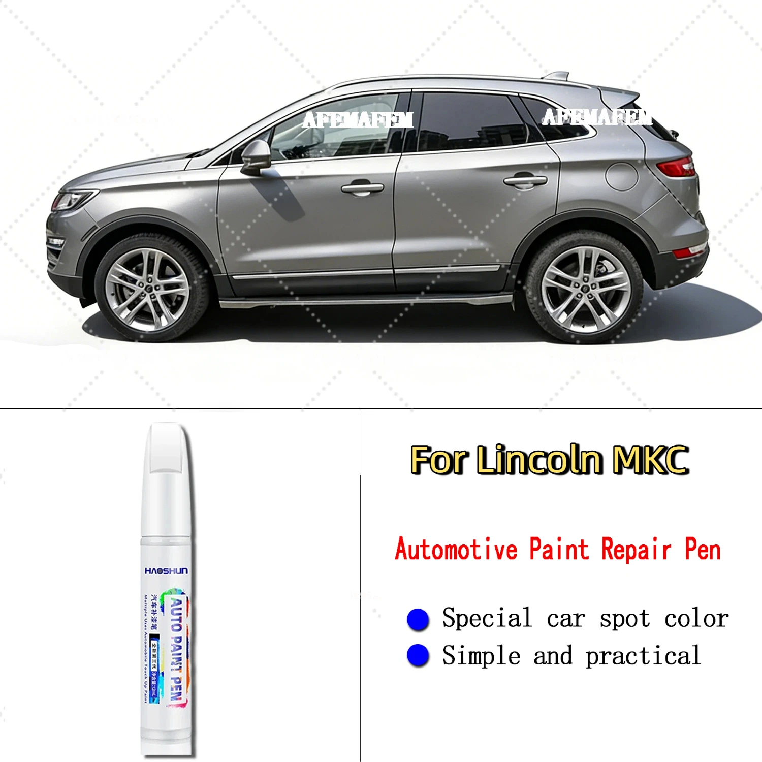 For Lincoln MKC Touch-Up Paint Pen Car Scratch Repair Paint Protection & Clear Coat Gloss Finish Rational Black Lightning White