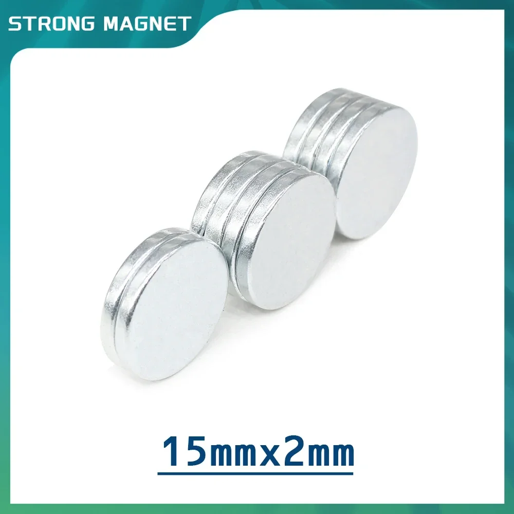 5/10/20/50/100/150PCS 15x2 Neodymium Disc Magnets 15mmx2mm Permanent Small Round Magnet 15x2mm Thin Search Magnet Strong 15*2