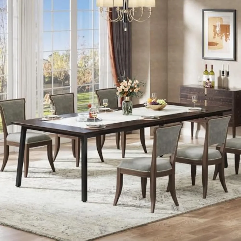 79-Inch Dining Table for 8-10 People, Modern Large Kitchen Table Dining Room Table for Living Room, Kitchen, Rectangular Dinner