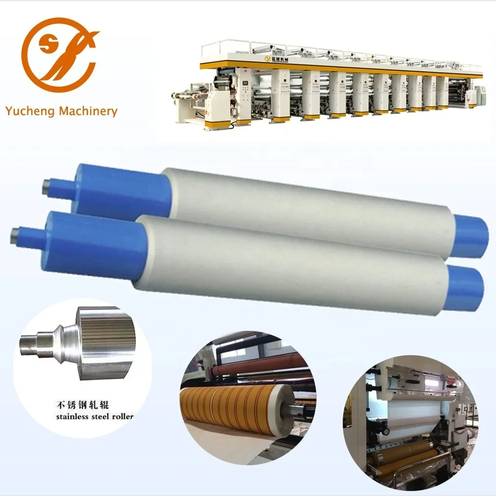 Rotogravure Printing Machine Rubber Roller Machinery Parts Impression Roller Press Roller Taiwan