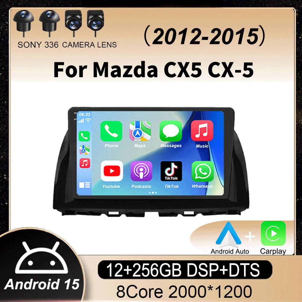 

10,1-дюймовый Android 15 Vedio-плеер, автомобильный мультимедийный для Mazda CX5 CX-5 2012-2015, автомобильное авторадио, GPS-навигация, стерео 2din HeadUnit 4G