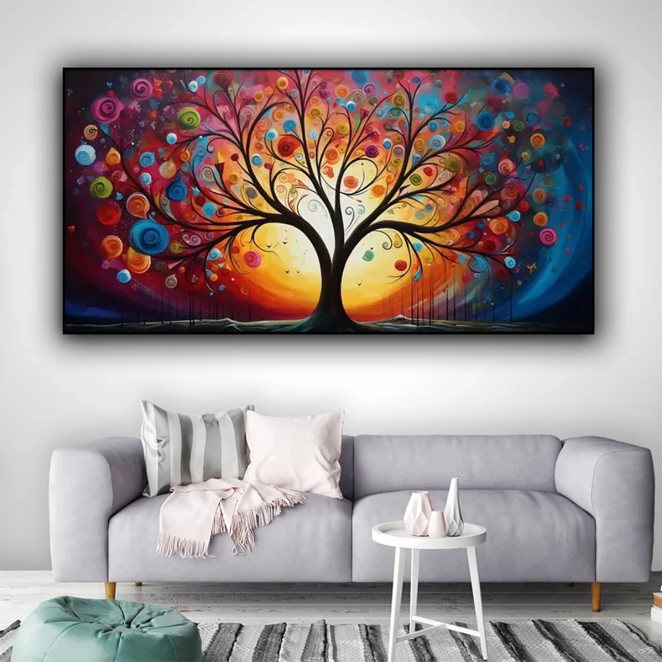 Tree Of Life Diamond Painting New 2024 Full Square Round Diamond Embroidery Mosaic Diy Crystal Art sunrise landscape Home Decor