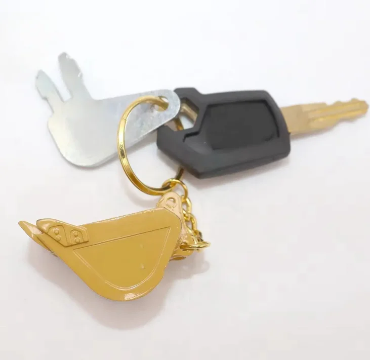 1PCS keys fits For Caterpillar cat Excavator Heavy Equipment Keychain 5P8500 F0002 8H5306 Ignition Key with Bucket Key Chain