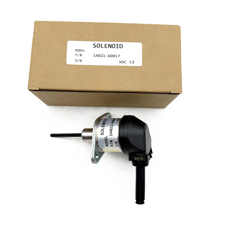 1A021-60017 Fuel Shut Off Solenoid Fit for Kubota V2003 V2203 V2403 D1503 Bobcat S150 S160 S175 Skid Steer Loader 12VDC