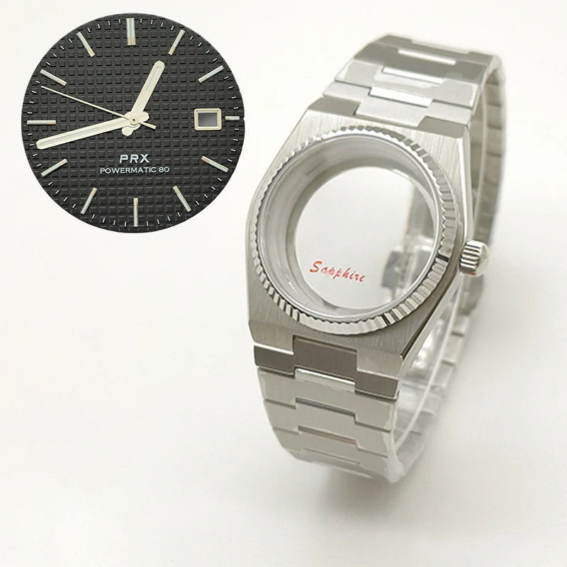 Мод 40 мм серебряный корпус для часов PRX Super Player для NH35 NH36 NH38 7S26 4R Механизм Сапфировое стекло Многоцветный циферблат Детали стрелок